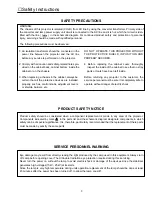 Preview for 4 page of Sanyo PLC-SW10 Service Manual