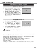 Предварительный просмотр 19 страницы Sanyo PLC-SW20 Owner'S Manual