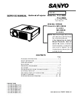 Preview for 1 page of Sanyo PLC-SW20 Service Manual