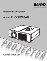 Sanyo PLC-SW20AR Owner'S Manual предпросмотр