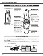 Preview for 14 page of Sanyo PLC-SW20AR Owner'S Manual