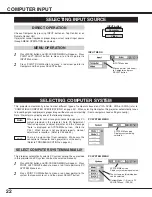 Preview for 22 page of Sanyo PLC-SW20AR Owner'S Manual