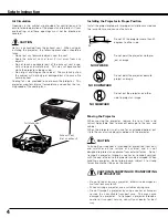 Preview for 4 page of Sanyo plc sw30 - SVGA LCD Projector Owner'S Manual