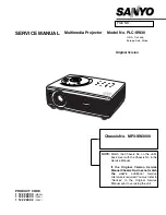 Preview for 1 page of Sanyo plc sw30 - SVGA LCD Projector Service Manual