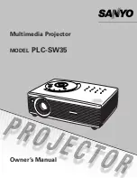 Sanyo PLC-SW35 Owner'S Manual предпросмотр