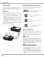 Предварительный просмотр 6 страницы Sanyo PLC-SW35 Owner'S Manual