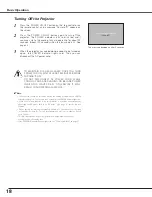 Предварительный просмотр 18 страницы Sanyo PLC-SW35 Owner'S Manual