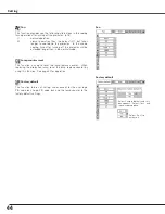 Предварительный просмотр 44 страницы Sanyo PLC-SW35 Owner'S Manual