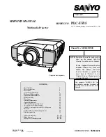 Sanyo PLC-UF15 Service Manual preview