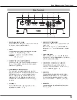 Preview for 9 page of Sanyo PLC-WL2500 Owner'S Manual