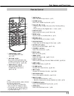 Preview for 11 page of Sanyo PLC-WL2500 Owner'S Manual