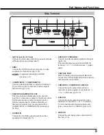 Preview for 9 page of Sanyo PLC-WL2501 Owner'S Manual