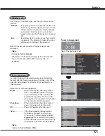 Preview for 51 page of Sanyo PLC-WL2501 Owner'S Manual