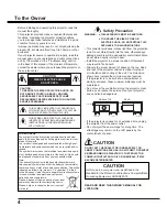 Preview for 4 page of Sanyo PLC-WL2503 Owner'S Manual