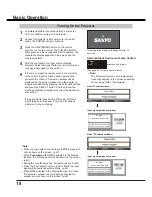 Preview for 18 page of Sanyo PLC-WL2503 Owner'S Manual