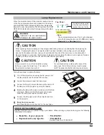 Preview for 63 page of Sanyo PLC-WL2503 Owner'S Manual