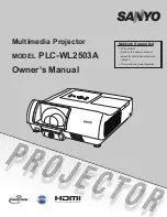 Preview for 1 page of Sanyo PLC-WL2503A Owner'S Manual