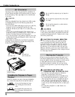 Preview for 6 page of Sanyo PLC-WL2503A Owner'S Manual