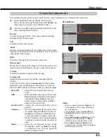 Preview for 43 page of Sanyo PLC-WL2503A Owner'S Manual