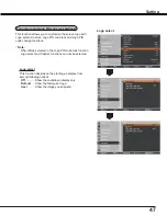 Preview for 47 page of Sanyo PLC-WL2503A Owner'S Manual