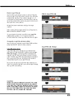 Preview for 49 page of Sanyo PLC-WL2503A Owner'S Manual