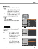 Preview for 51 page of Sanyo PLC-WL2503A Owner'S Manual