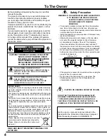 Preview for 4 page of Sanyo PLC-WM4500 Owner'S Manual