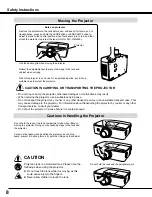 Preview for 8 page of Sanyo PLC-WM4500 Owner'S Manual