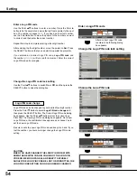 Preview for 54 page of Sanyo PLC-WM4500 Owner'S Manual