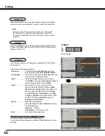 Preview for 60 page of Sanyo PLC-WM4500 Owner'S Manual