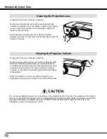 Preview for 70 page of Sanyo PLC-WM4500 Owner'S Manual