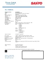 Preview for 2 page of Sanyo PLC-WM5500/L Technical  Details