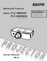 Preview for 1 page of Sanyo PLC WM5500L Owner'S Manual