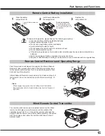 Preview for 15 page of Sanyo PLC WM5500L Owner'S Manual