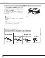 Предварительный просмотр 22 страницы Sanyo PLC WM5500L Owner'S Manual