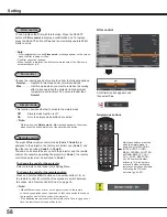 Preview for 58 page of Sanyo PLC WM5500L Owner'S Manual