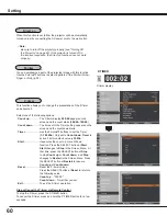 Preview for 60 page of Sanyo PLC WM5500L Owner'S Manual