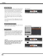 Preview for 62 page of Sanyo PLC WM5500L Owner'S Manual