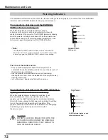 Preview for 72 page of Sanyo PLC WM5500L Owner'S Manual