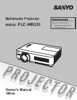 Preview for 1 page of Sanyo PLC-WR251 - True WXGA Projector Owner'S Manual