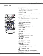 Preview for 11 page of Sanyo PLC-WR251 - True WXGA Projector Owner'S Manual