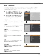 Preview for 31 page of Sanyo PLC-WR251 - True WXGA Projector Owner'S Manual