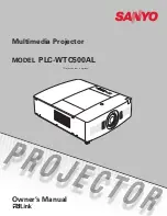 Sanyo PLC-WTC500AL Owner'S Manual preview