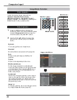 Preview for 32 page of Sanyo plc-wu3001 Owner'S Manual