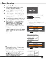 Preview for 20 page of Sanyo PLC-WU3800 Owner'S Manual