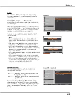 Preview for 50 page of Sanyo PLC-WU3800 Owner'S Manual