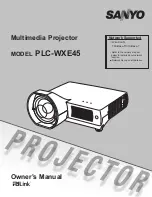 Preview for 1 page of Sanyo PLC-WXE45 Owner'S Manual