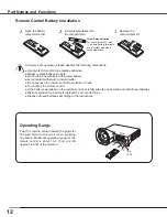 Preview for 12 page of Sanyo PLC-WXE45 Owner'S Manual