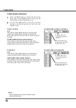 Preview for 42 page of Sanyo PLC-WXU30 Owner'S Manual