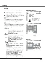 Preview for 47 page of Sanyo PLC-WXU30 Owner'S Manual